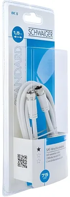 Obrázok produktu pre Schwaiger KVC15 532, 1,5 m, F, F, Biela