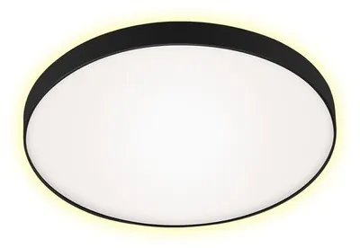 Zdjęcie produktu dla Lampa sufitowa LED BRILONER SIMPA, efekt podświetlenia, ciepłe białe światło, czarna, 28 x 6 cm