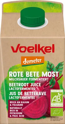 Obrázek produktu pro Mošt z červené řepy s kyselinou mléčnou DEMETER - Elopak 0,5l