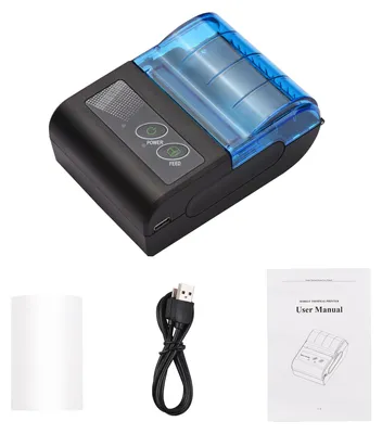 Immagine prodotto di Mini stampante termica portatile Bisofice, 2 pollici, ricevuta USB wireless, biglietti con carta da stampa da 58 mm, compatibile con iOS, Android e Windows, per la vendita al dettaglio nei ristoranti