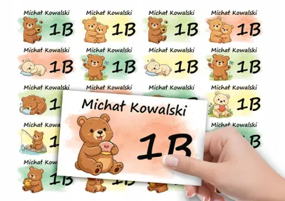 Produktbild von NAMENSSTICKER HEFT 20 St. - Tier Tiere Bär Bärchen