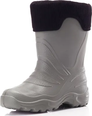 Produktbild von Ladeheid Kinder Mädchen Jungen federleichte Eva Thermo Gummistiefel gefüttert LA-861 (Grau/Schwarz, 30/31)
