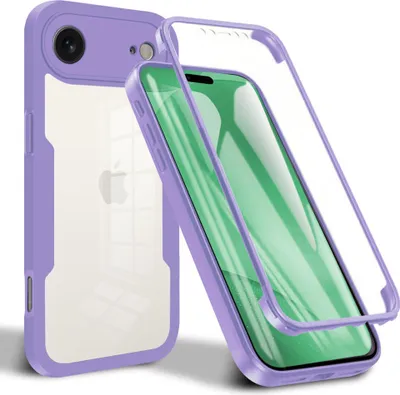 Produktbild von Schutzhülle für iPhone Air, Eingebautem Displayschutz 360 Grad Komplettschutz Handyhülle Lila