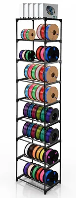 Productafbeelding van 3D-Druk filament rek met 9 niveaus 42x30,5x205cm - Ruimtebesparende