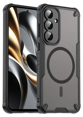 Zdjęcie produktu dla Etui Defender dla Samsung Galaxy S25 FE Etui ochronne Matt Black Magsafe Backcover Etui na telefon komórkowy