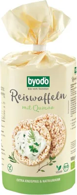Produktbild von Byodo Reiswaffeln mit Quinoa, ohne Salzzusatz 100g