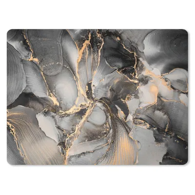 Produktbild von MuchoWow® Mauspad Mousepad Grau - Luxus - Gold - Marmor 40x30 cm - Mousepads - Maus Mat - Pad - Mausunterlage - Anti Rutsch