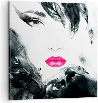 Produktbild von Bild auf Leinwand - Leinwandbild - Frau Abstraktion - 60x60cm - Wand Bild - Wanddeko - Wandbilder - Leinwanddruck - Bilder - Kunstdruck - Wanddekoration - Leinwand bilder - Wandkunst - AC60x60-3663
