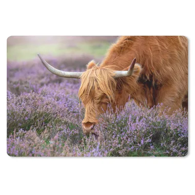 Produktbild von MuchoWow® Mauspad Mousepad Schottischer Highlander - Tiere - Heide 27x18 cm - Mousepads - Maus Mat - Pad - Mausunterlage - Büroartikel - Desk Matten