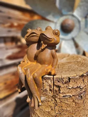 Produktbild von Gusseisen Kantenhocker Froschpaar