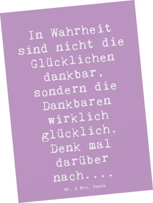 Produktbild von Mr. & Mrs. Panda Ansichtskarte Spruch Dankbarkeit für kleine Dinge - Lavendeltraum - Geschenk, Postkarten, Gefühl, Philosophie des Glücks, Zitat, Kunstkarten, Fotokarte
