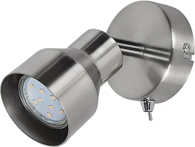 Obrázek produktu pro Moderní nástěnné svítidlo do ložnice s vypínačem GU10 saténový chrom Blake 3183 Rabalux