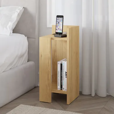 Produktbild von DECORTIE Elos Modern Nachttisch Rechts Modul Eiche 27 x 25 x 60 cm