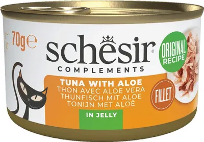 Produktbild von SCHESIR Complements Tuna with aloe in jelly - nassfutter für Katzen - 70g