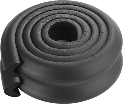 Image de (pack de 2) Table de sécurité bébé épaissie en forme de L Coussin de protection de coin anti-collision Bandes de choc, noir