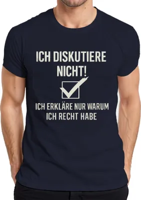 Immagine prodotto di Non discuto, ho sempre ragione Maglietta da uomo Funny Saying Gift, Navy, M