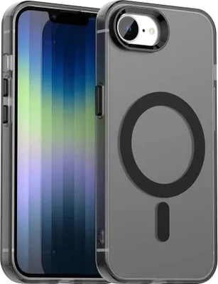 Obrázek produktu pro Pouzdro pro iPhone 16e/iPhone 17e, kompatibilní s MagSafe, tenké poloprůhledné matné nárazuvzdorné pouzdro na telefon Černý