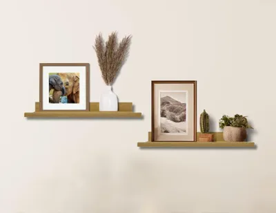 Produktbild von BD ART Modernes Wandregal aus Eiche, 50 cm, für Bücher, Gewürze, Fotos