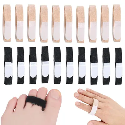 Produktbild von Fingerschiene verstellbar, Triggerfinger Unterstützung mit Polster, Fingerbandage zur Stabilisierung bei Fingerverletzungen, Schmerzen und Steifheit, 20er Set