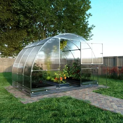 Gewächshaus KLASIKA TUBE 3x2m mit fundamenten und 4mm Polycarbonat;

