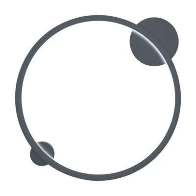 Produktbild von Saturno LED 25W Milagro schwarze Ring-Wand- und Deckenleuchte