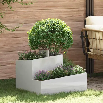 Produktbild von Maison Exclusive - Garten-Pflanzgefäß Silber 60 x 60 x 50 cm Edelstahl