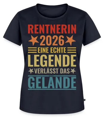 Produktbild von Spreadshirt Rentnerin 2026 Echte Legende verlässt das Gelände Frauen Premium T-Shirt, XXL, Navy