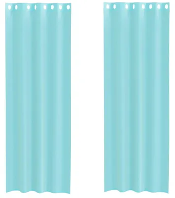 Produktbild von vidaXL Voile Vorhänge mit Ösen 2 Stk. Türkis