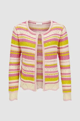 Produktbild von Rich & Royal (4) cardigan contrast trim, floral pink 550 550 S