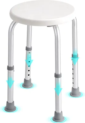 Obrázok produktu pre VEVOR sprchová stolička sprchová stolička 355-480 mm výškovo nastaviteľná, stolička do vane sedadlo do vane 136,1 kg nosnosť, stabilná stolička do sprchy pomôcka do vane rám z hliníkovej zliatiny, sedadlo do vane stolička biela