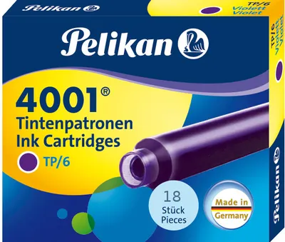Produktbild von 18 Pelikan Tintenpatronen 4001® / Füllerpatronen / Farbe: violett