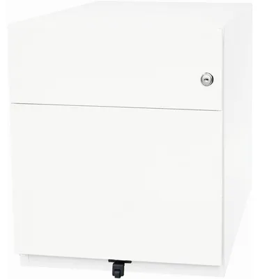 Produktbild von BISLEY Rollcontainer Note Maße: 42 x 49,5 x 56,5 cm (B x H x T) Werkstoff: Stahlblech, pulverbeschichtet Farbe: verkehrsweiß