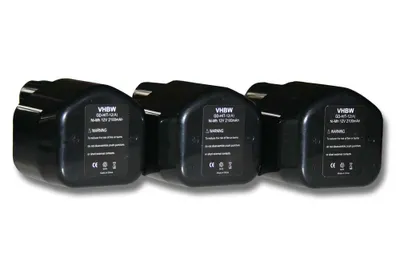 Produktbild von vhbw 3x Akku Ersatz für Hitachi EB12 für Elektrowerkzeug (2100 mAh, NiMH, 12 V)