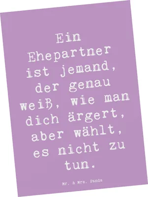 Produktbild von Mr. & Mrs. Panda Postkarte Spruch Ehepartner Liebe - Lavendeltraum - Geschenk, Verständnis, Lächeln, einzelkarte, persönliche Erinnerungen, Beziehungsdynamik, Freude