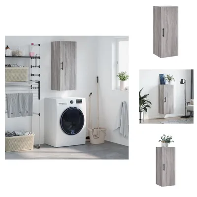 Image de vidaXL Armoire murale Gris Sonoma 34,5x34x90 cm - Sideboards