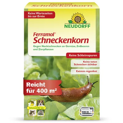 Produktbild von Neudorff Ferramol Schneckenkorn 2 kg für 400 m² gegen Nacktschnecken im Garten, regenfest