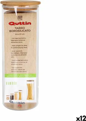 Obrázek produktu pro Quttin silikonový hrnec z borosilikátového skla 1,55 l 10,2 x 28 cm (12 kusů)