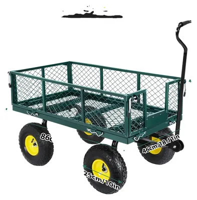 Produktbild von Nutzwagen, 400 kg Tragfähigkeit, 2-in-1 umwandelbares Design, grün