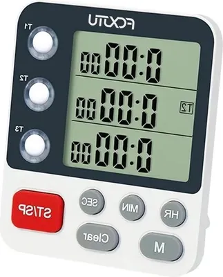 Obrázok produktu pre Digitálna dvojitá kuchynská minútka - 3 kanály - Veľký displej