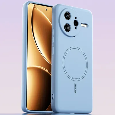 Obrázek produktu pro Magnetické pouzdro pro Xiaomi Poco F7 Ultra/Redmi K80 Pro, kompatibilní s MagSafe, tekutý silikon, nárazuvzdorné a odolné proti poškrábání Modrá