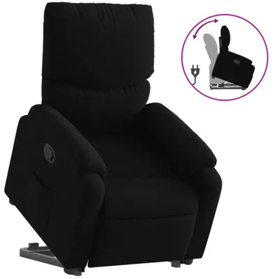 Produktbild von vidaXL Relaxsessel mit Aufstehhilfe Schwarz Stoff