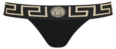 Image de Versace - String « Greca » pour femme GT16195 (XL) (noir)