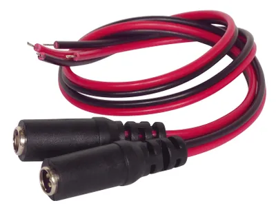 Produktbild von DC-Hohlbuchse 5,5x2,1 mm, mit 30cm Kabel, 2er-Set