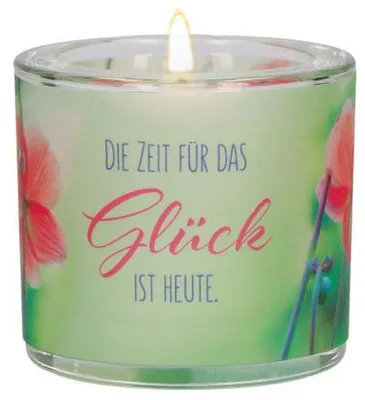 Produktbild von Windlicht aus Glas  - Zeit für das Glück