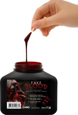 Produktbild von Kunstblut für Spezialeffekte, dunkelrot, 250 ml, Halloweenschminke -