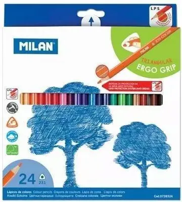 Immagine prodotto di Matite triangolari 24 colori MILANO