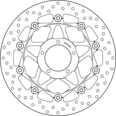 Image de BREMBO disque de frein flottant 78B40880 Gold-Serie D.320 épaisseur 5mm 5 trous pour DUCATI
