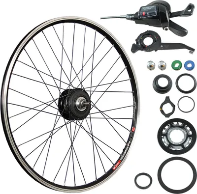 Produktbild von 26-Zoll-Rückrad für Fahrrad, DT Swiss 535 Nabe, Alfine 11, schwarz
