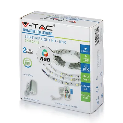 Produktbild von Kits LED Striplight - EU - Stecker - IP20 - RGB - 5m Rolle