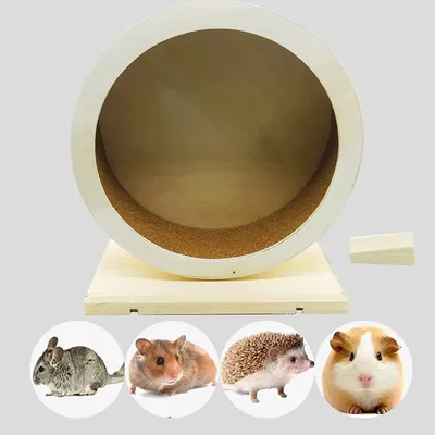 Produktbild von Omgoods – Hamsterlaufrad aus Holz für kleine Haustiere – Laufrad für Hamster, Mäuse und Ratten
